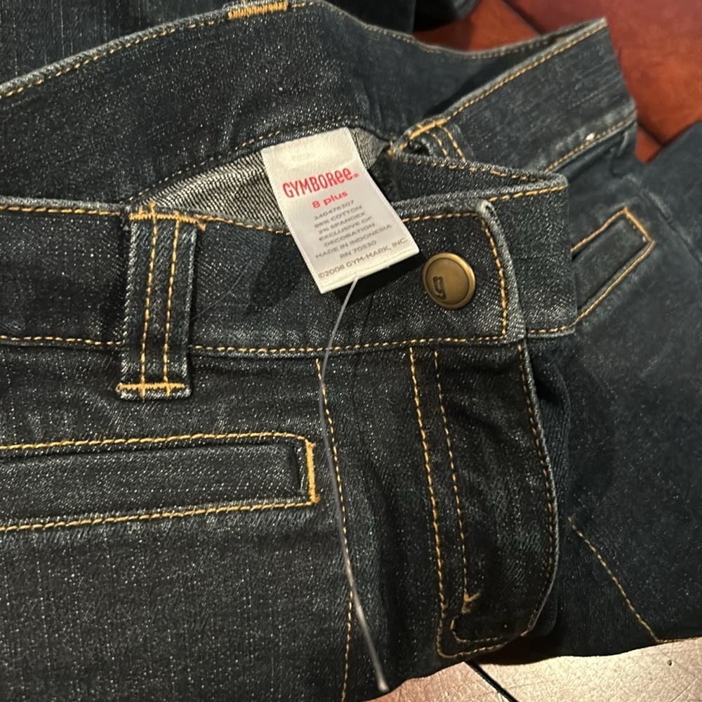 NWOT Gymboree 2008 Winter Snowflake Rhinestone Snowflake Denim Boot cut Jeans 8+ - Picture 14 of 15